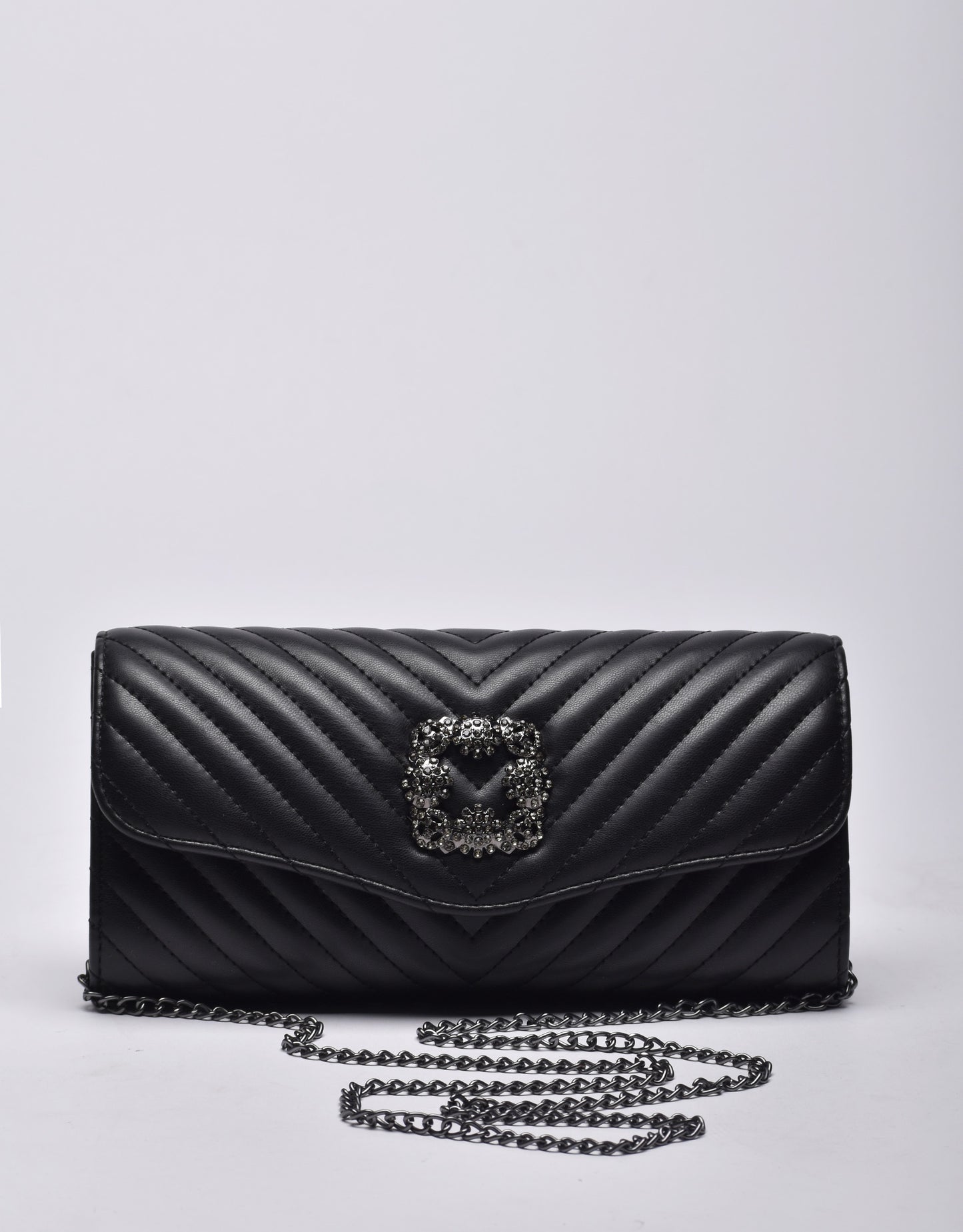 Jade Quilted Evening Clutch