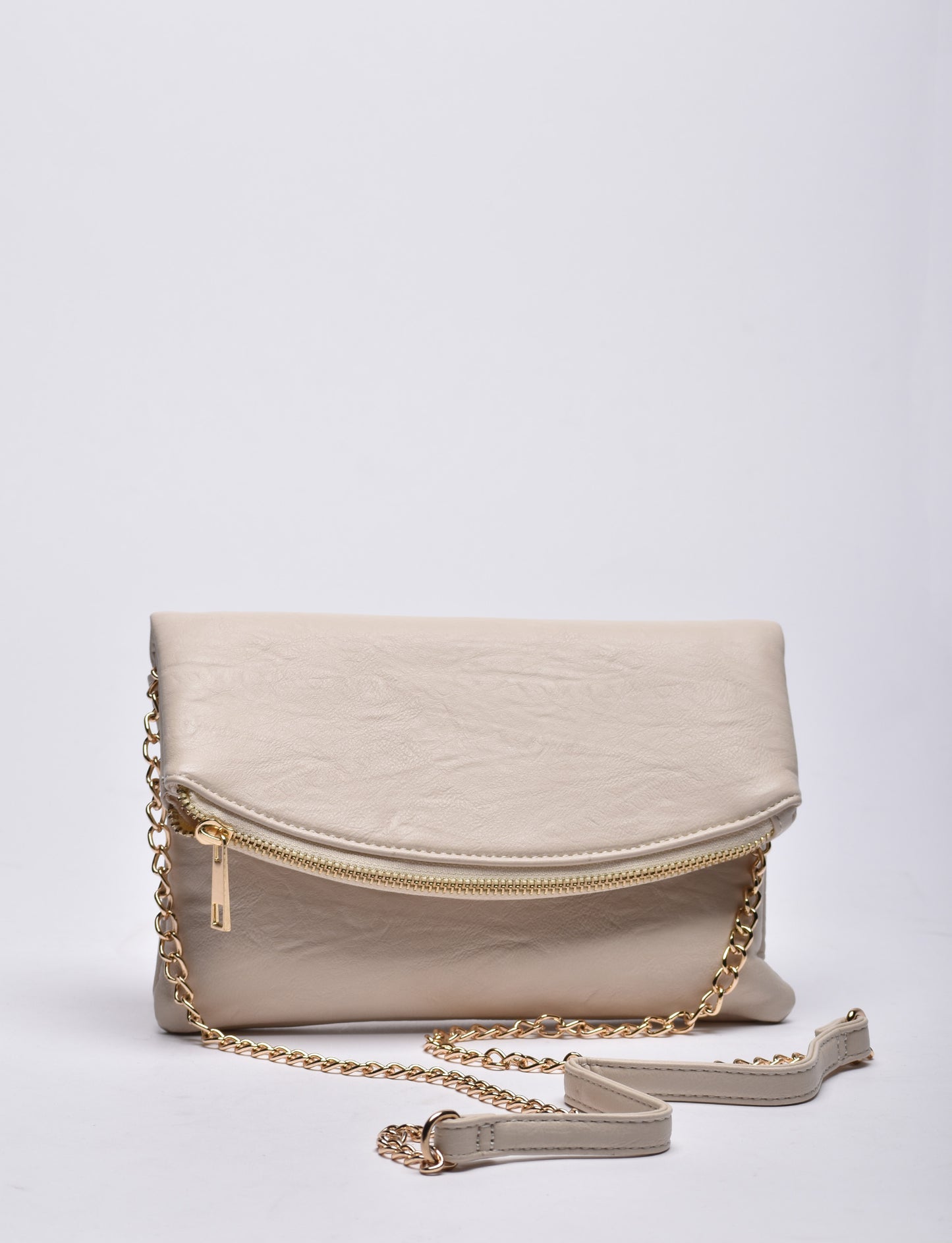 Lizzie Foldover Ivory Bag